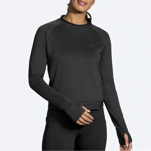 Brooks Women’s Notch Thermal Long Sleeve Shirt Size Small - Picture 1 of 13